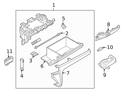 Glove Box for 2010 BMW 135i #1