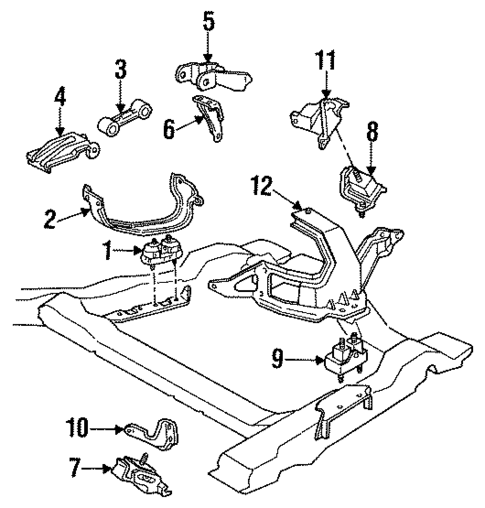 Engine & Trans Mounting for 1989 Buick Century #0