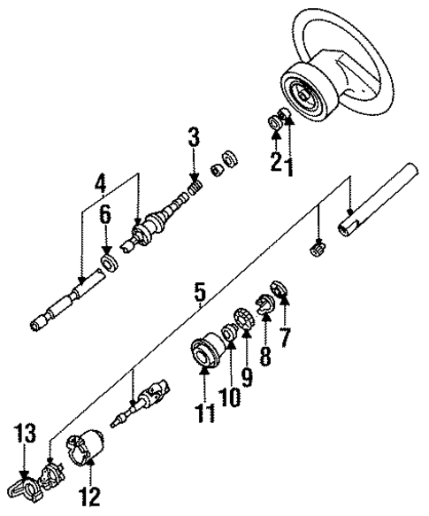 Steering Column Shaft for 1994 Mazda B2300 #0