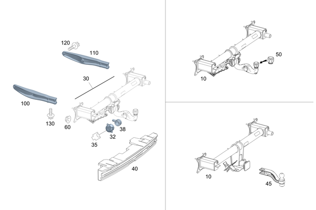 1663100837 - Trailer Hitch: Crossmember for Mercedes-Benz Image image
