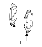 D1060JK00B - Brakes: Brake Pads Front for INFINITI: G35, G37, Q60 Image