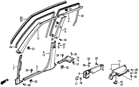 Door Trim for 1987 Honda Civic #0