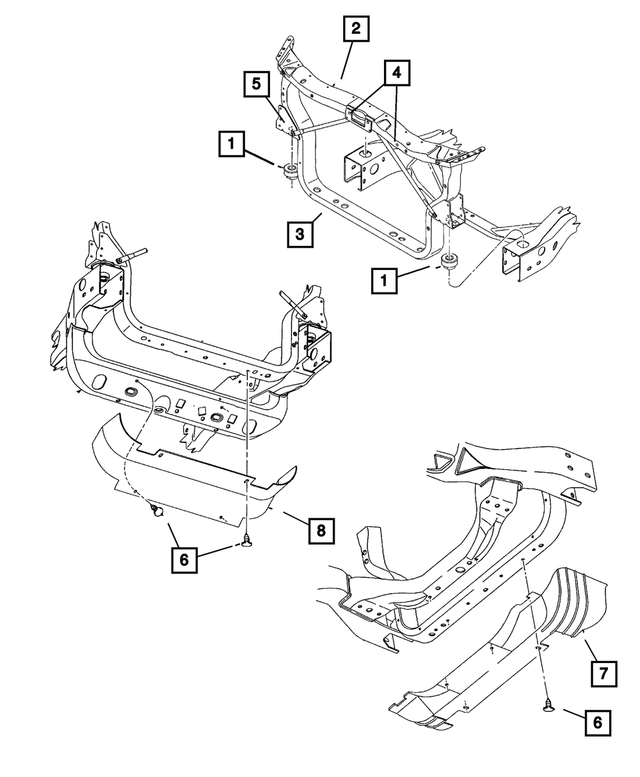 55257304AA - Cooling: Radiator Closure Panel Brace for Mopar Image