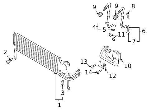 Trans Oil Cooler for 2017 Volkswagen Tiguan Limited #0