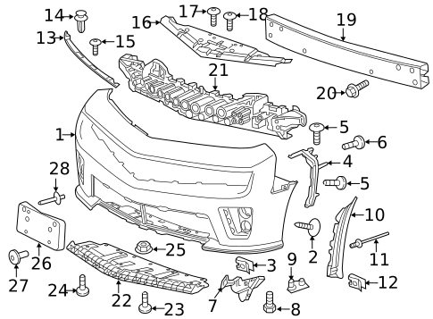 Bumper & Components - Front for 2014 Chevrolet Camaro #0