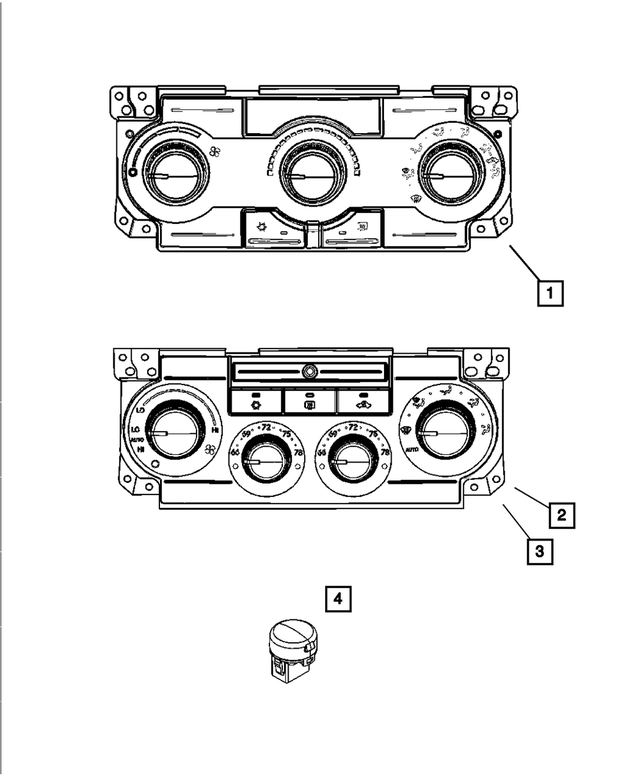 55111871AE - Air Conditioning &amp; Heater: A/c And Heater Control for Mopar Image image