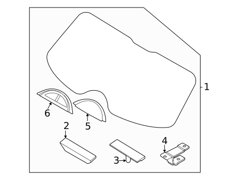 Glass - Lift Gate for 2025 Hyundai Tucson #0
