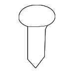 C2Z3858 - Body: Bumper Cover Screw for Jaguar Image