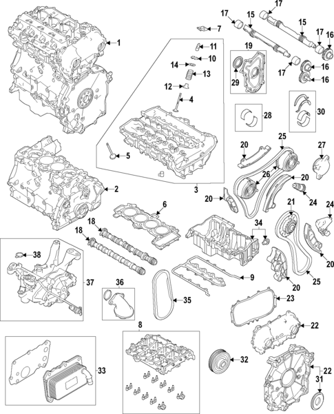 Engine for 2022 Land Rover Range Rover Velar #4