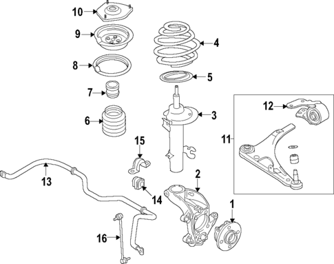 Front Suspension for 2018 Acura MDX #0