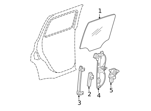Glass - Rear Door for 2007 Chevrolet HHR #0