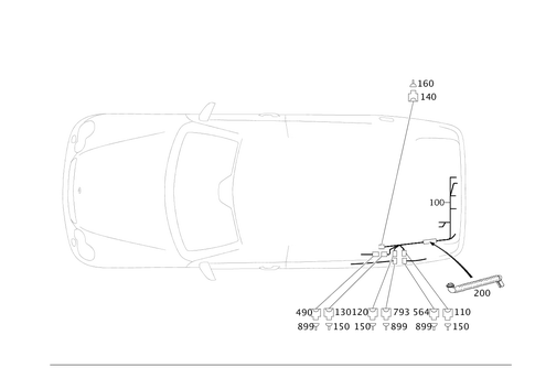 Piping Rear Lid for 2008 Mercedes-Benz CLK550 #0
