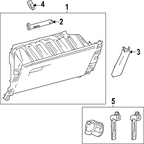 Glove Box for 2025 Toyota Land Cruiser #0