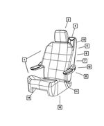 1CY391S3AA - Interior Trim: Rear Quad Seat Complete, Left for Chrysler: Town &amp; Country | Dodge: Grand Caravan Image