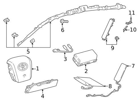 Air Bag Components for 2019 Toyota Prius AWD-e #0