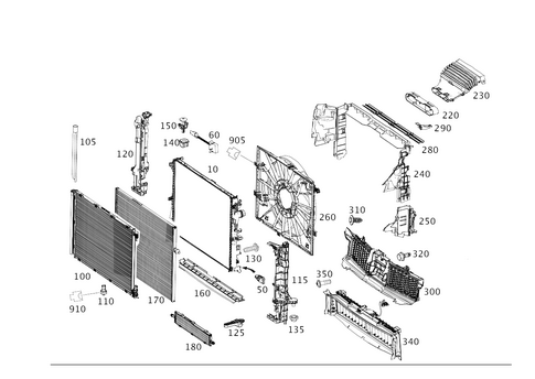 Radiator, Mounting, and Covering for 2016 Mercedes-Benz S550e #0