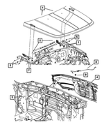 4589484AA - Body Sheet Metal Except Doors: Hood Latch for Mopar Image