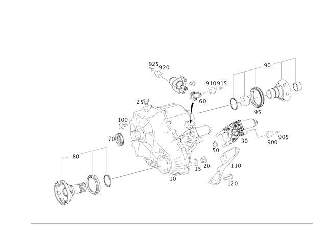 2512803500 - Transfer Case: Long. Transfer Case for Mercedes-Benz Image image