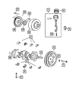 6504776 - Engine 3.8L Six Cylinder: Washer, Mounting for Chrysler: Pacifica, Town &amp; Country, Voyager | Dodge: Caravan, Grand Caravan | Jeep: Wrangler Image