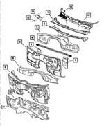 68038078AB - Body Sheet Metal Except Doors: Cowl Top Panel for Mopar Image
