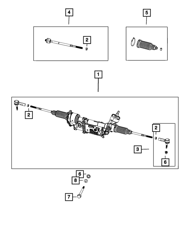 68585104AA - Steering: Rack And Pinion Gear for Mopar Image image