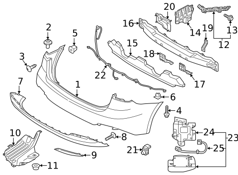 Bumper & Components - Rear for 2017 Kia Forte #0