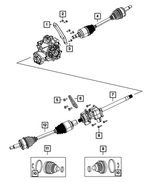 6101611 - All Wheel Drive; Differential and Drive Line: Hex Head Bolt And Washer, Mounting for Chrysler: 300, Concorde, Pacifica, PT Cruiser, Sebring, Town &amp; Country, Voyager | Dodge: Caravan, Challenger, Charger, Dart, Grand Caravan, Intrepid, Magnum, Neon, Stratus | Fiat: 500 | Jeep: Commander, Grand Cherokee, Liberty Image