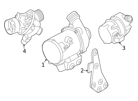 Thermostat & Housing for 2014 BMW 328i GT xDrive #0