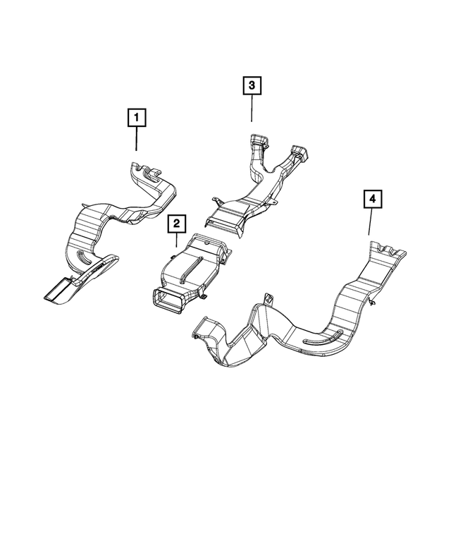 68277060AA - Air Conditioners and Heaters: Floor Duct for Mopar Image