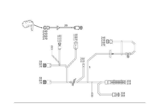 170540200798 - Electrical System: Wiring Harness for Mercedes-Benz Image image