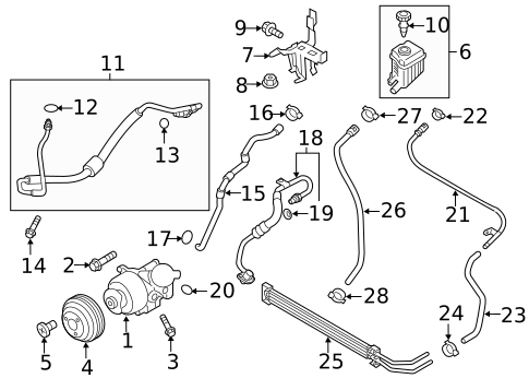Pump & Hoses for 2016 Porsche Panamera #3