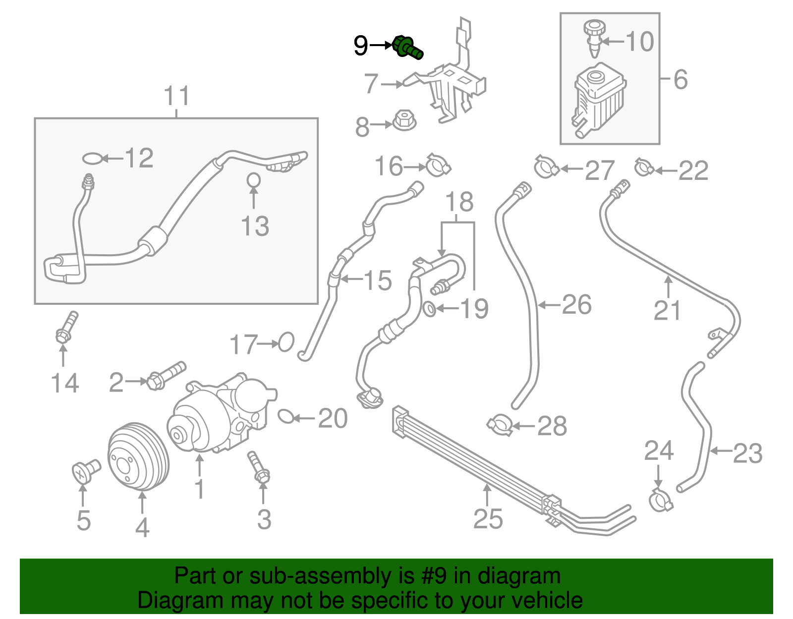 Power Steering Reservoir Screw - Porsche (N-906-310-03)