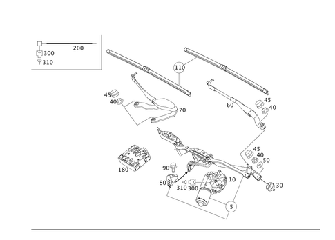 Pane Wiper for 2008 Mercedes-Benz E320 #0