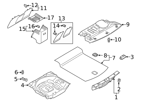 Interior Trim - Rear Body for 2023 Audi A8 Quattro #1