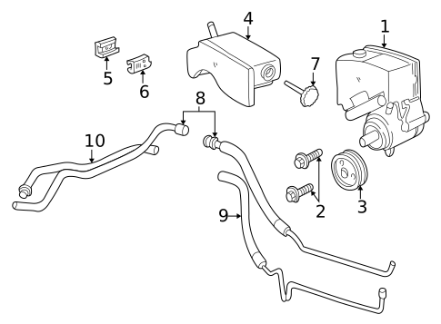 Pump & Hoses for 2001 Pontiac Grand Am #0