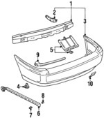 3A5807301ACGRU - Body: Bumper Assembly for Volkswagen: Passat Image