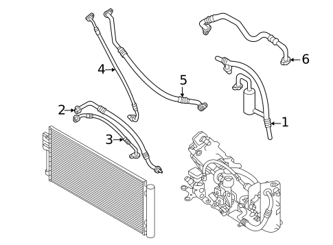 Condenser, Compressor & Lines for 2022 Volvo C40 Recharge #2