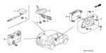 39150S3VA61ZB - Electrical/Exhaust/Heater/Fuel: ANTENNA ASSY., XM *B92P* (NIGHTHAWK BLACK PEARL) for Acura Image