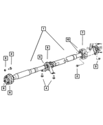 4593546AF - All Wheel Drive; Differential and Drive Line: Drive Shaft for Chrysler: 300 | Dodge: Charger, Magnum Image