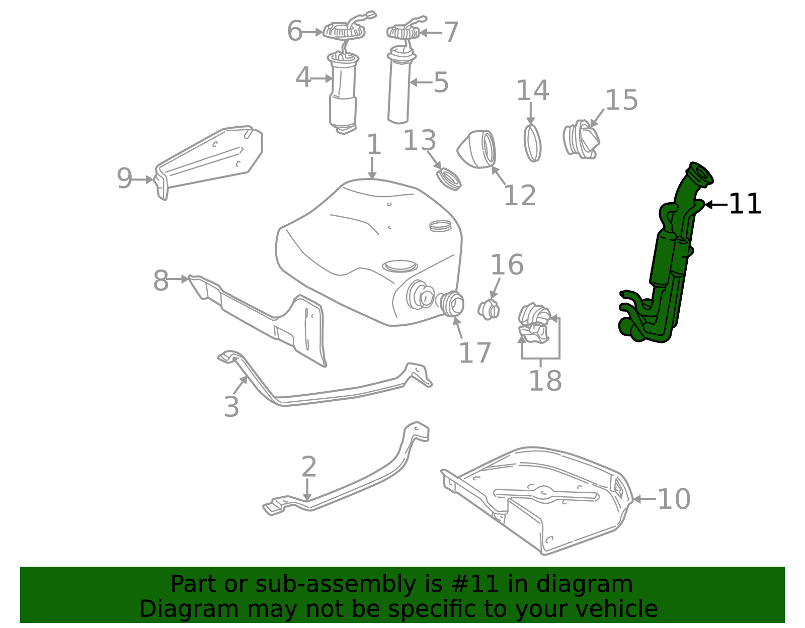 1995-2000 Volvo Filler Pipe 8250454 | TascaParts.com