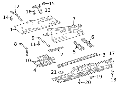 Floor & Rails for 2020 Mercedes-Benz E450 #2