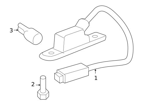 License Lamps for 2008 Chevrolet Malibu #1