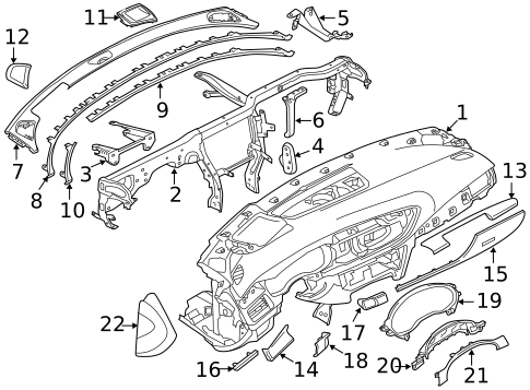 Instrument Panel Components for 2015 Audi A6 Quattro #0