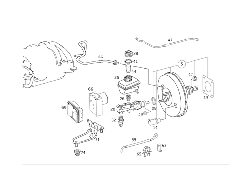 Brake Booster for 2003 Mercedes-Benz ML55 AMG #1
