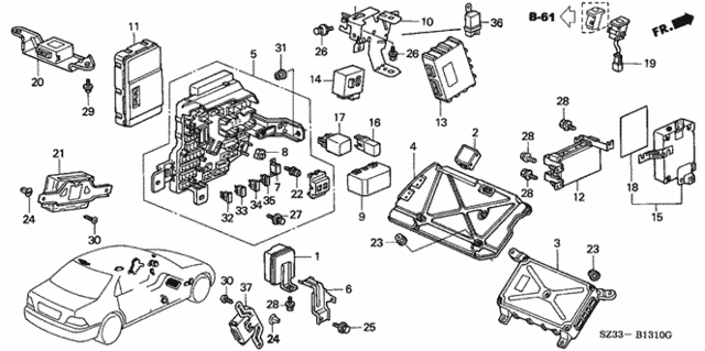 Control Unit (Cabin) for 1999 Acura RL #0
