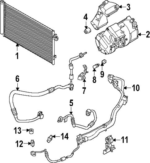 Condenser, Compressor & Lines for 2025 BMW M5 #0