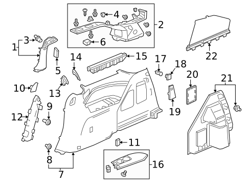 Interior Trim - Side Panel for 2021 Honda Odyssey #1