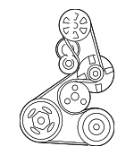 2008-2012 Honda Accord - Belt Power Steering Pump (Bando)