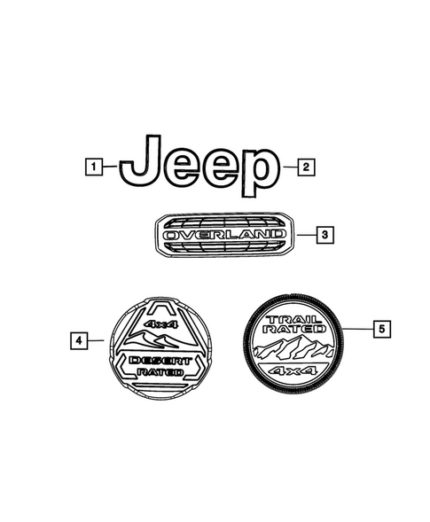 Nameplates for 2025 Jeep Gladiator #0