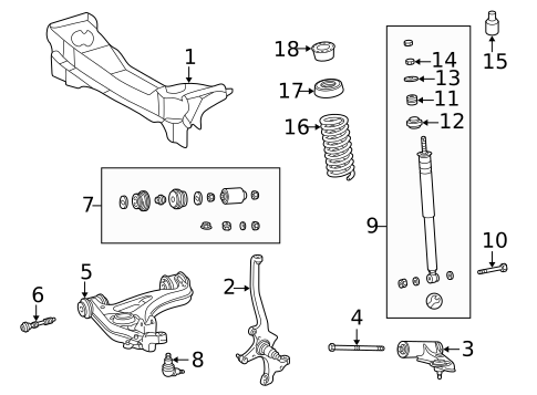 Suspension, Springs & Related Components for 2002 Mercedes-Benz CLK430 #0